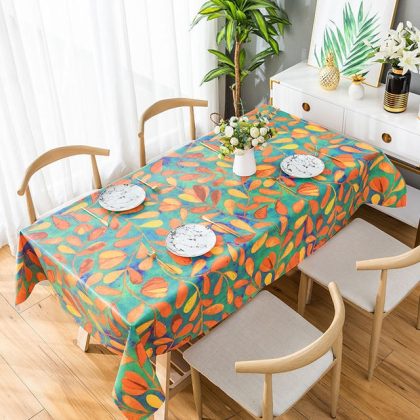 Tablecloth Waterproof Heat Proof and Oil-Proof, Leaf